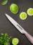 Herzberg 8-piece stainless steel knife set with acrylic stand - Red