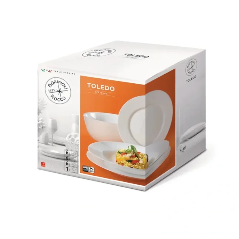 Bormioli Rocco 19 dílná sada talířů Toledo