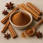 Ground cinnamon aroma that warms you up