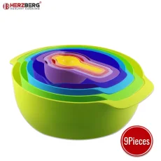 Herzberg Set of bowls and measuring cups 9 in 1