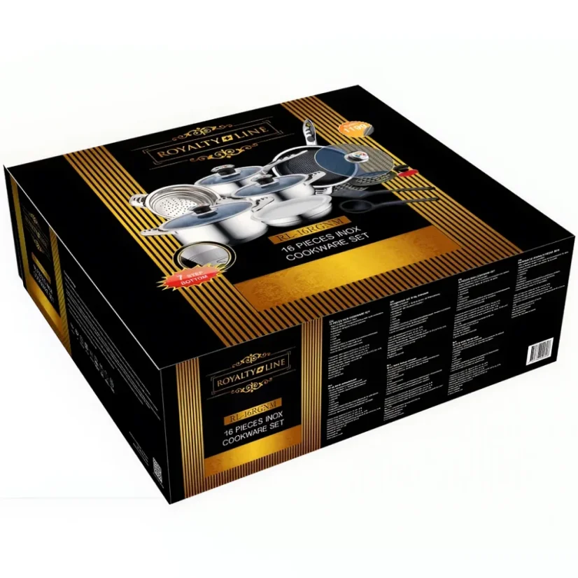 Royalty Line Set of 16 premium stainless steel cookware