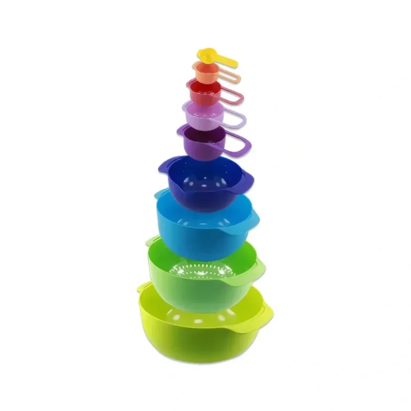 Herzberg Set of bowls and measuring cups 9 in 1