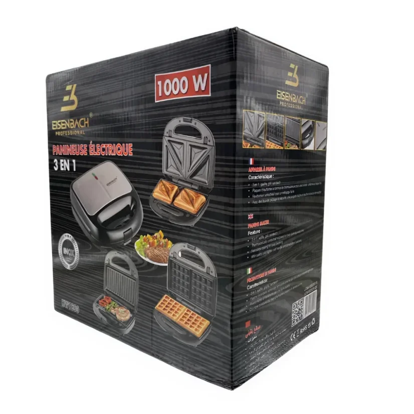 Eisenbach 3v1 Sendvičovač, vaflovač, gril - 1000W