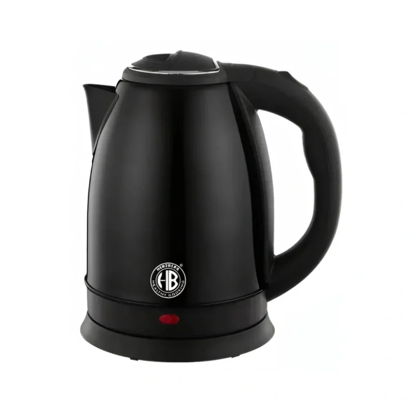 Herzberg Stainless steel kettle 1,8L 1500W - Black