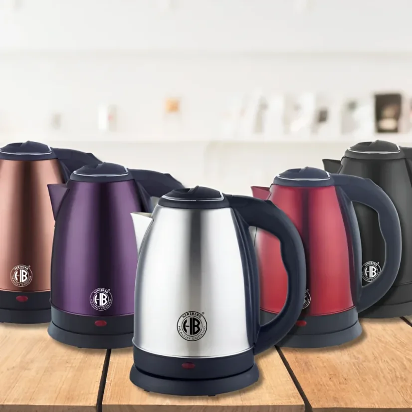 Herzberg Wasserkocher aus Edelstahl 1,8 l 1500 W – Silber