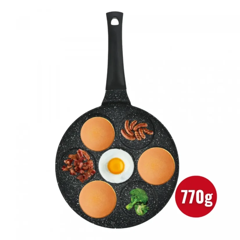 Herzberg Mramorem potažená Pánev na 7 lívanců 26 cm