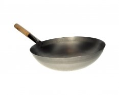 Non Food WOK steel pan with round bottom 33 cm