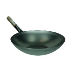 Non Food WOK-Pfanne aus Stahl mit flachem Boden 33 cm Non Food WOK-Pfanne aus Stahl mit flachem Boden 33 cm