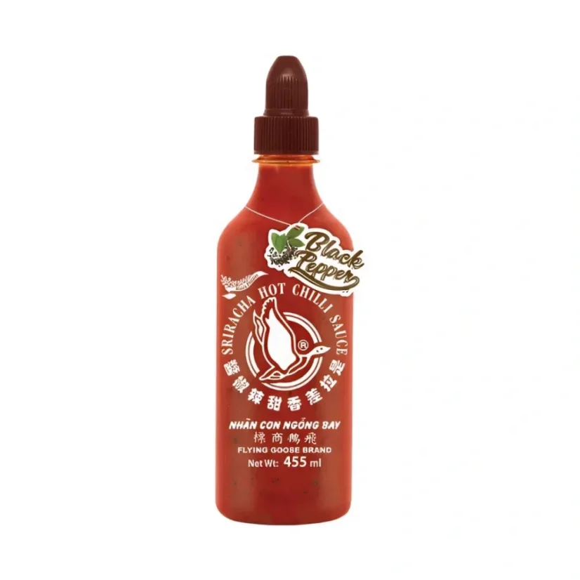 Flying Goose Sriracha Chili Sauce mit schwarzem Pfeffer 455 ml Flying Goose Sriracha Chili Sauce mit schwarzem Pfeffer 455 ml