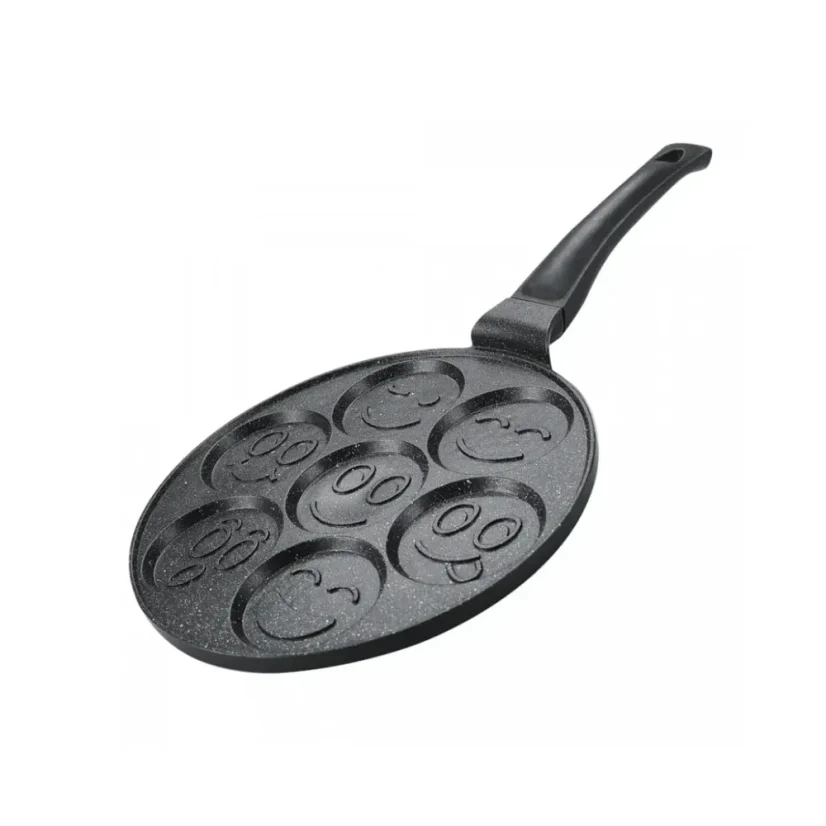 Herzberg Marble coated frying pan for 7 pancakes with spikes 26 cm