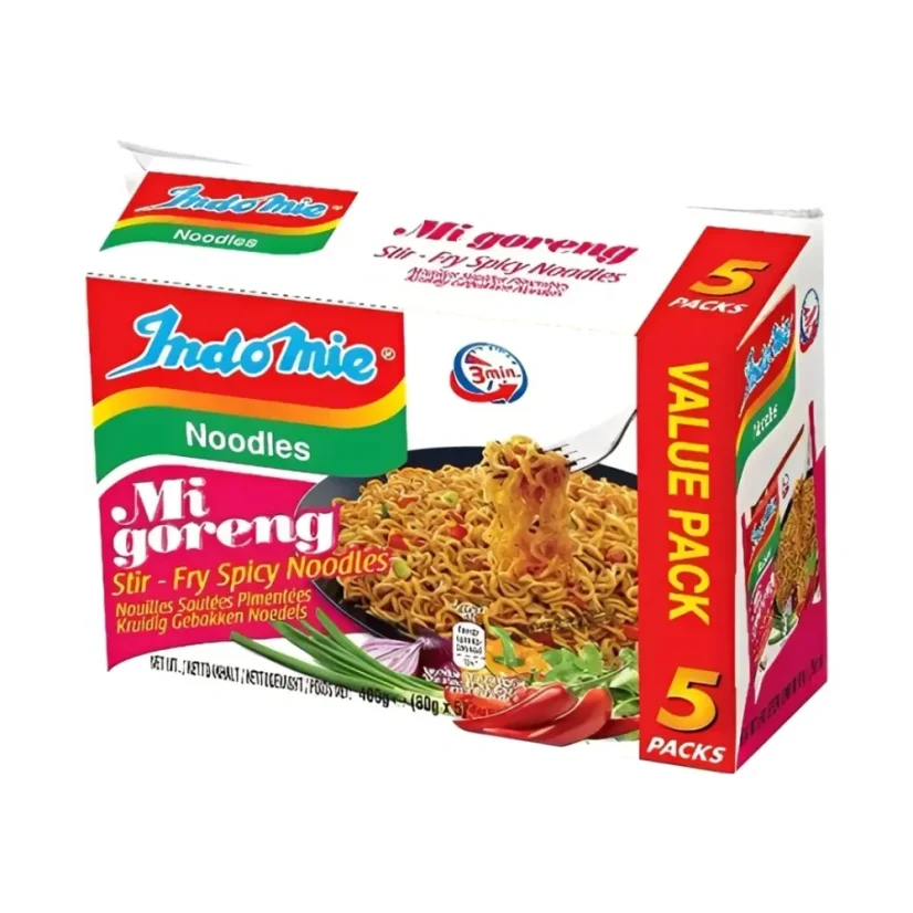 IndoMie Instantní smažené Nudle Mi Goreng ostré, Balení 5 X 80 g