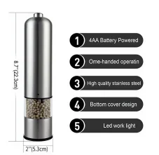 Herzberg Stainless steel pepper mill Herzberg Stainless steel pepper mill
