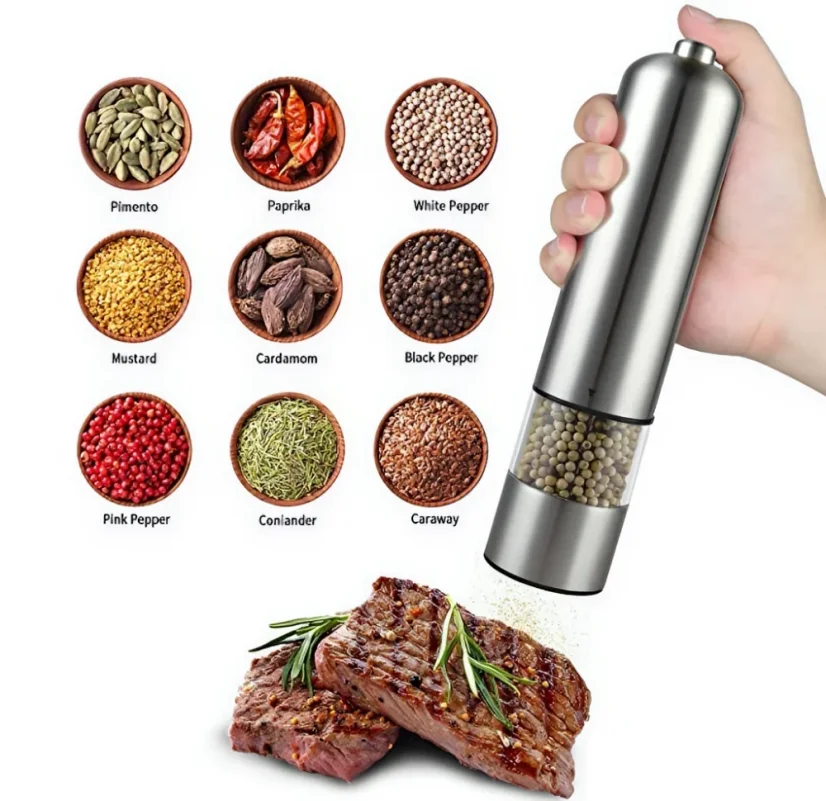 Herzberg Stainless steel pepper mill