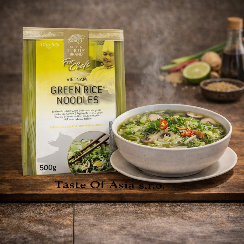 Golden Turtle Chef Rýžové nudle zelené 3 mm 500 g