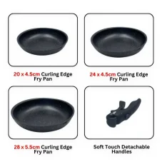 Neumann Súprava 4 panvíc s mramorovým povrchom - 20/24/28 cm