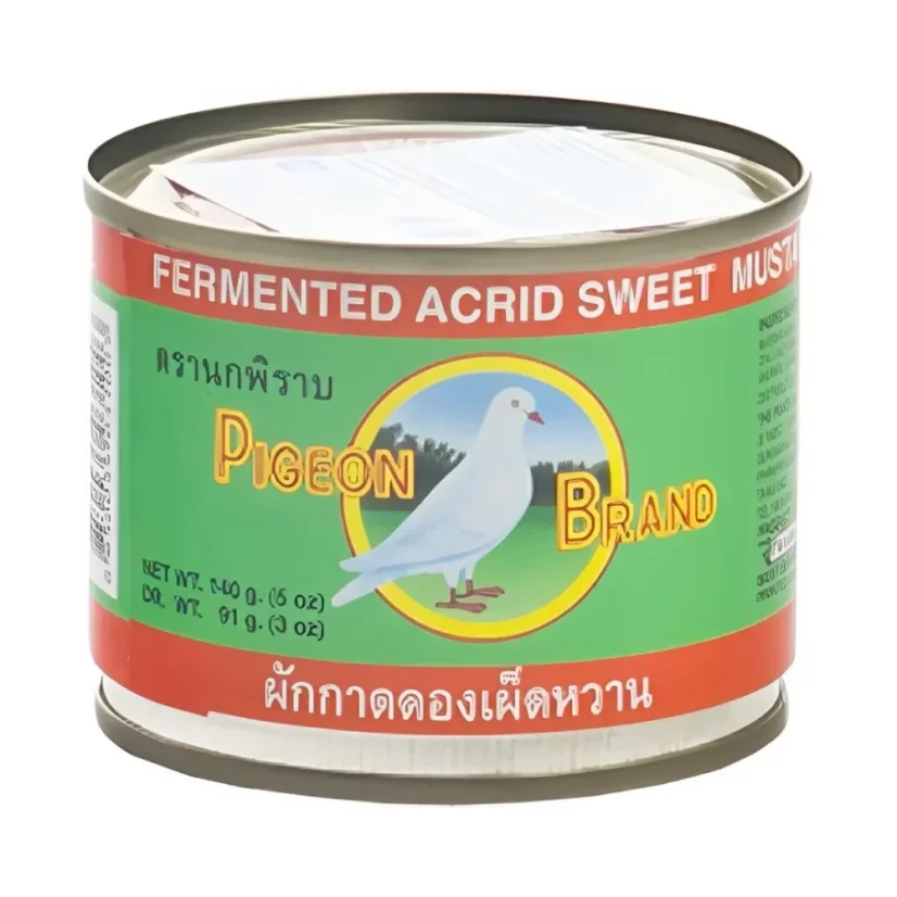 Pigeon Brand Fermentierte süß-würzige Senfblätter in Sojasauce 140 g