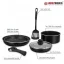 Herzberg 7-piece set of marble-coated dishes
