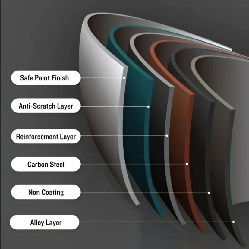 Herzberg 13-piece non-stick cookware set with set of accessories