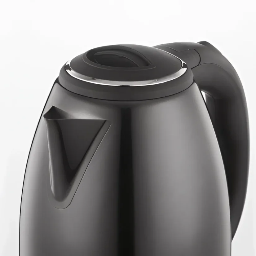 Herzberg Edelstahl-Wasserkocher 1,8L 1500W - Schwarz