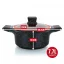 Herzberg Granite coated pot with glass lid - 28 cm