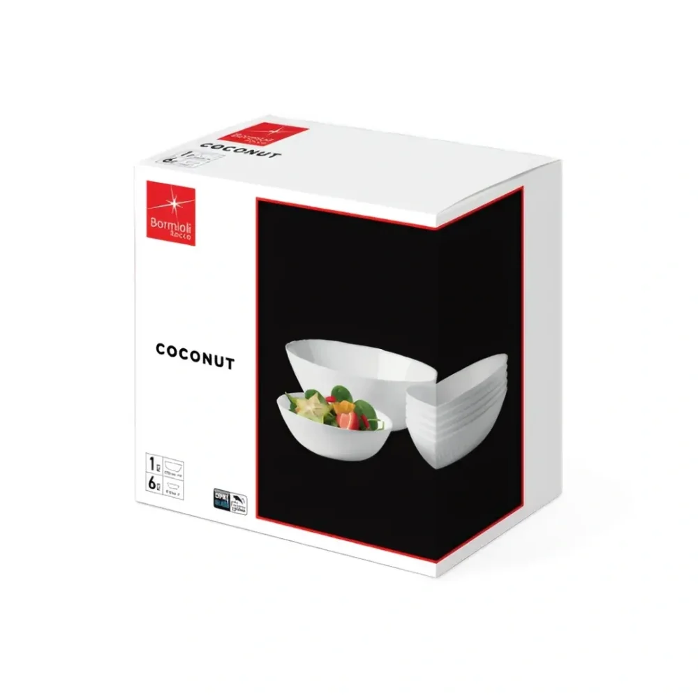 Bormioli Rocco 7 dílná sada talířů Coconut