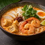 Kokos-Laksa: cremige Curry-Nudeln mit Reisnudeln (einfach & schnell)