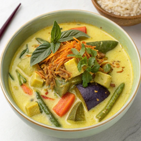 Obrázek jídla zeleninové kari Sayur Lodeh