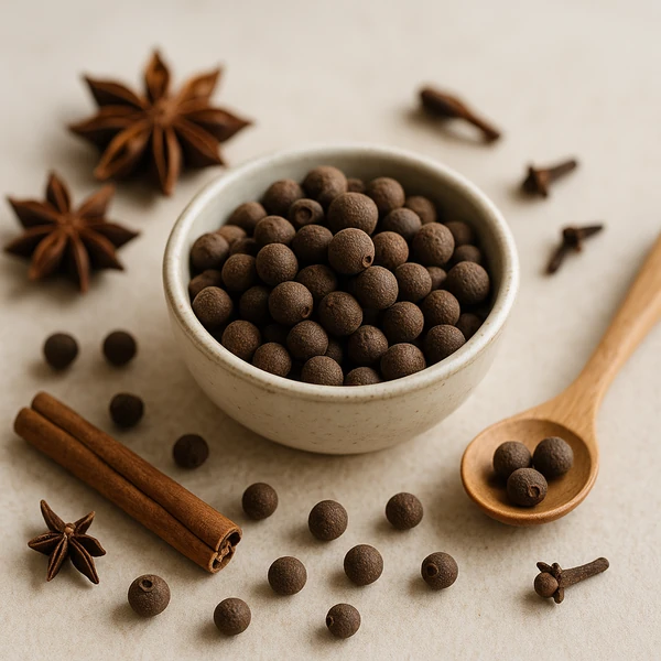 Nové korenie celé – aromatické bobule vhodné do vývarov, marinád aj ázijských omáčok
