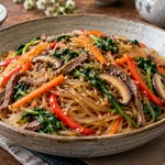 Rezept für Japchae mit Soße