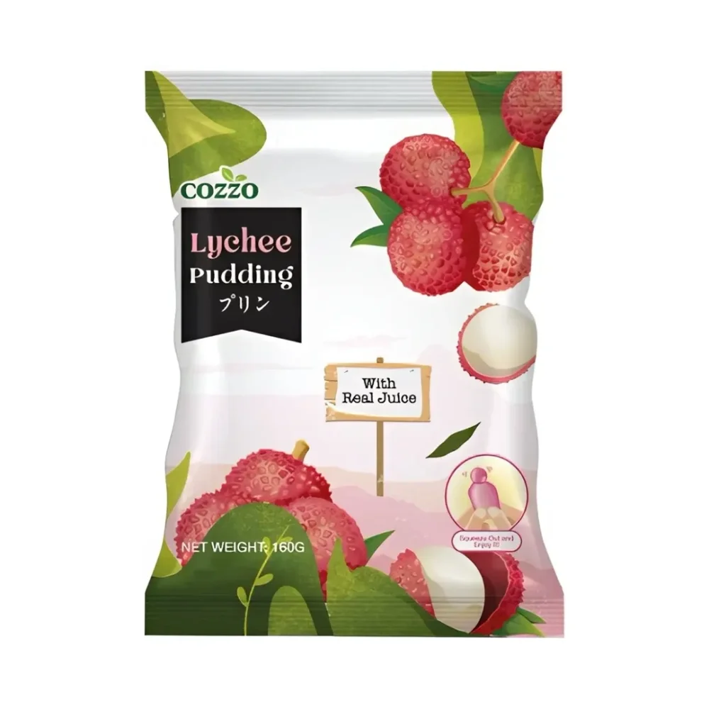 jelly puding s příchutí liči