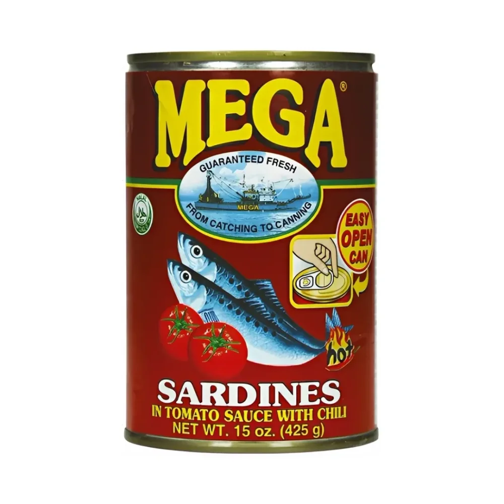 Mega Sardinky v rajčatové omáčce s chilli 425 g