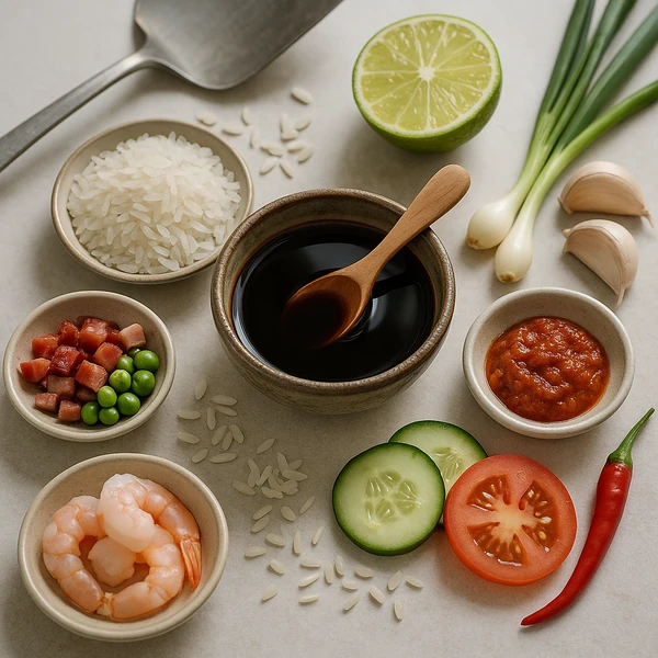 Nasi Goreng, fried rice a kantonská rýže