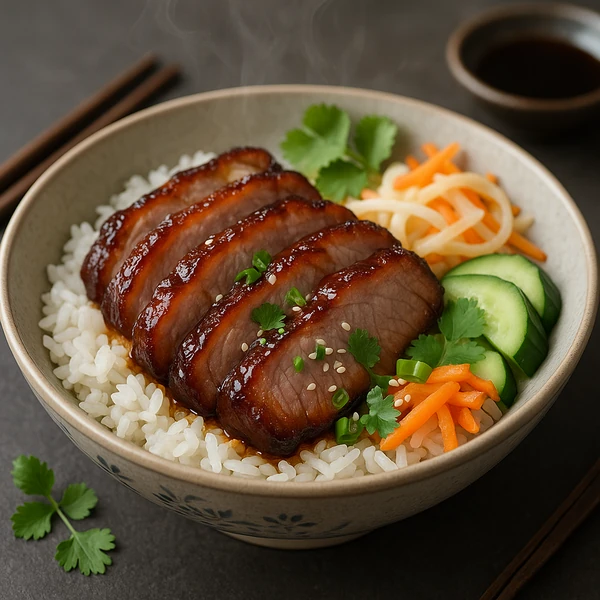 Oven-roasted pork neck with browned crust
